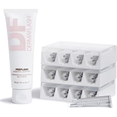DERMAFLASH The Essentials and Sonic Dermaplaning Refill Kit (Various Options) - 12 Week Supply