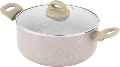 Grote Aluminium Kookpan 4,1L met Antiaanbaklaag en Soft-Touch Handgrepen - Geschikt voor Alle Fornuizen