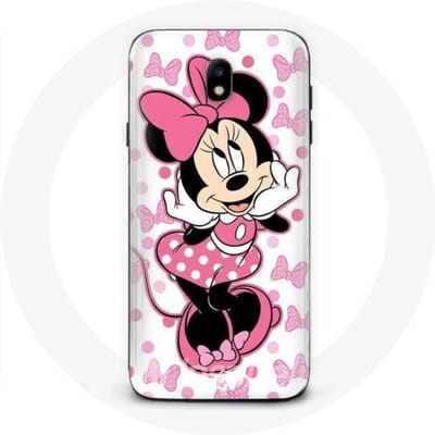 Coque - Minnie Mouse - Galaxy J3 2017 - Dessin animé mignon - Souple - Rose rose