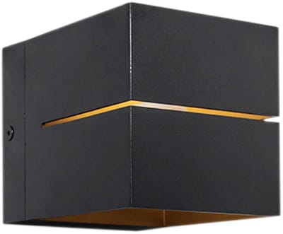 QAZQA transfer - Moderne Wandlamp Up Down voor binnen - 4 stuks - D 12.3 cm - Zwart Goud - Industrieel - Woonkamer | Slaapkamer | Keuken