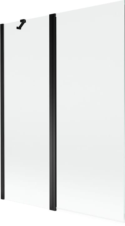 Mexen Mist douchewand 2-delig 130 x 150 , transparant, zwart - 8A9-130-011-70-00