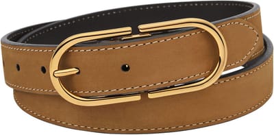 FOSSIL Riem Double D-Link Belt W95 Camel Lichtbruin