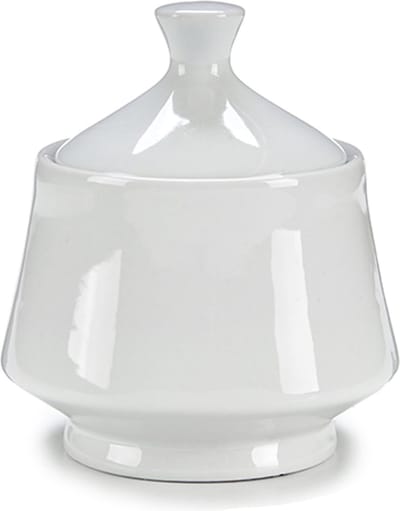 Vessia Suikerpot met deksel - wit - 400 ml - porselein - 10 x 10 x 11 cm