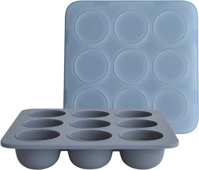 Mushie Diepvries Bewaarbakjes Baby Voedsel Cambridge Blue