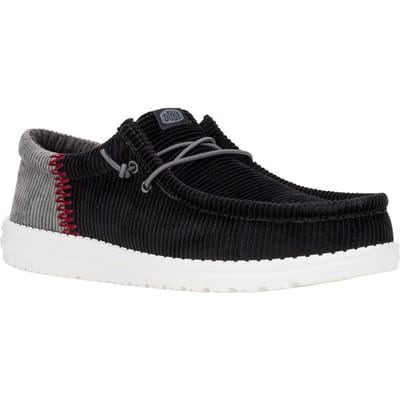 HEYDUDE Wally Funk Corduroy Textiel Herenschoenen Zwart