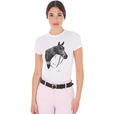 Katoenen dames-T-shirt Equestro Ready To The Party