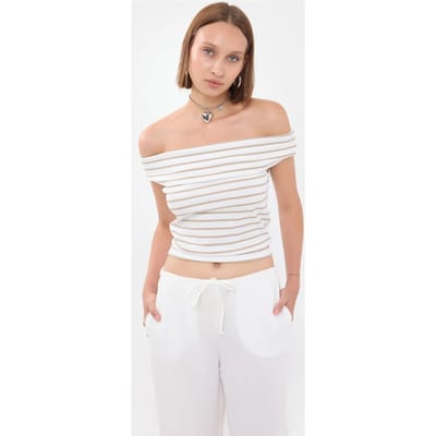 Gestreepte Off-Shoulder Top