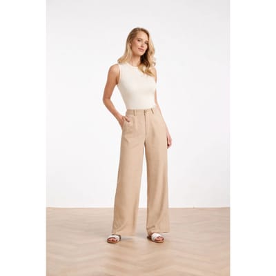 Smashed Lemon Comfortabele wide leg pantalon |