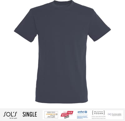 Sol's Heren T-Shirt 100% biologisch katoen Ronde hals Mouse Grey Maat M