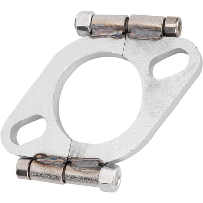 2-inch Platte Ovale Gespleten Reparatie Uitlaatflens Vervangend Accessoire gray