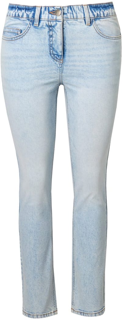 Ulla Popken - Dames - Jeans Sarah smalle pijpen comfortabele tailleband - Licht blauw denim - Maat 22