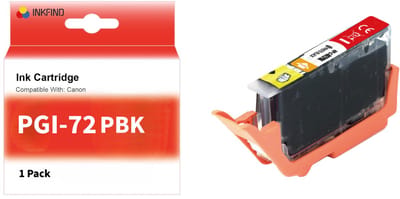 INKFIND PGI-72 Foto Zwart inktcartridge compatibel met Canon PGI-72 PGI72 Geschikt voor Canon Pixma Pro-10 Pro-10s – 1 Pack PBK