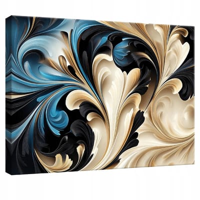 WALLARENA - Canvas schilderij - 100x70 cm - abstract beige voor slaapkamer, woonkamer, keuken