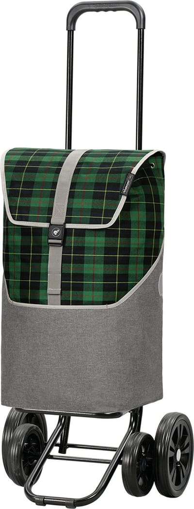 Andersen SHOPPER MANUFAKTUR Boodschappentrolley Quattro Shopper Gese Green Groene 117cm