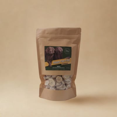 Happy Paw Fruit - Gevriesdroogde banaan - Fruitsnack - zakje 100 gram