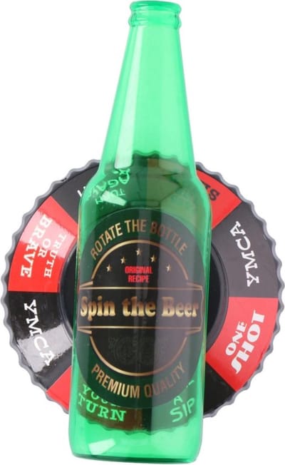 Lifetime Flesje Draaien met Flessenopener - Drankspel - 17 cm. - Groen
