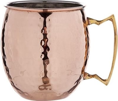 Cosy & Trendy Cocktailglazen Moscow Mule - gehamerd koper - 450 ml - Cocktailglazen