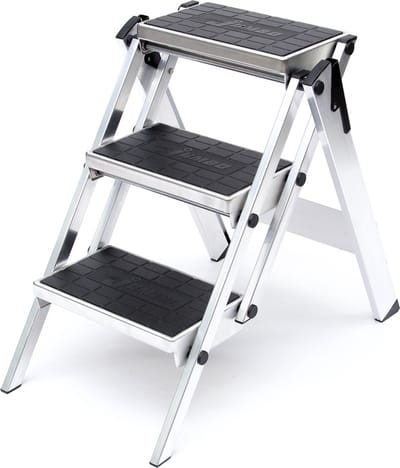 Little Jumbo 1313650300 Trap - Enkel - Aluminium - 3 treden kunststof - max. werkhoogte 2.70 m.