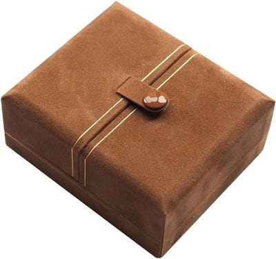 Sieraden Doos - Opbergdoos Juwelen - Reizen Organiseren - Verzegelde Opslag - Palmformaat - Bruin