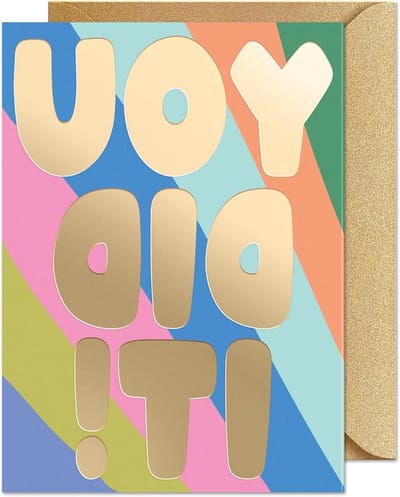Gouden Folie Kaart - Felicitatiekaart - Prestatie Vieren - Gouden Folie Details - 5x7 Inch - Goud