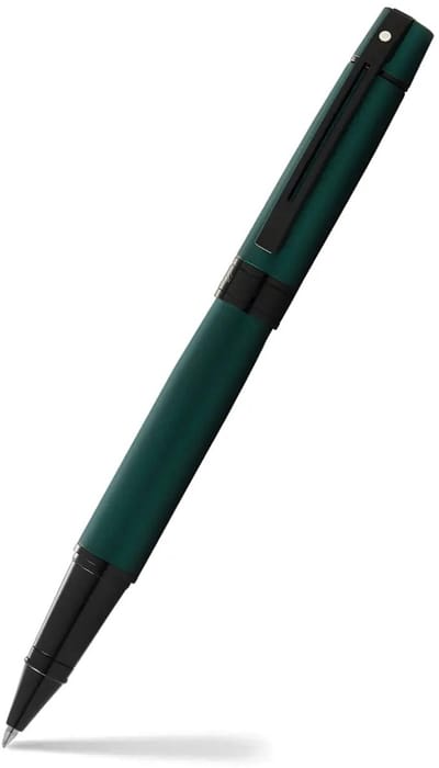Sheaffer rollerball - 300 E9346 - Matte green lacquer polished black