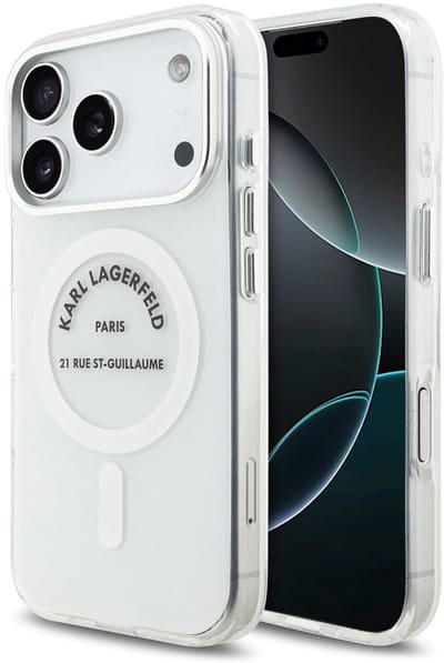 Karl Lagerfeld Back Cover Case - iPhone 17 Pro - Transparent - MagSafe-compatibel - Verhoogde camerabescherming