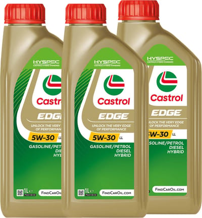 Castrol Edge Titanium 5w30 LL Longlife olie - 4-takt motor - 3 x 1 liter