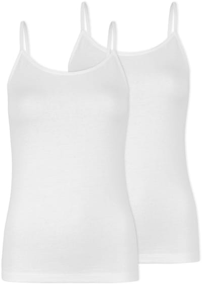 SNOCKS Spaghetti Top Dames van Biologisch Katoen 2-Pack - Slim Fit Pasvorm - Hoogwaardige Onderhemden - Comfortabel & Duurzaam
