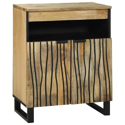 vidaXL - Dressoir - Bruin - 60 - x - 33 - x - 75 - cm - massief - mangohout
