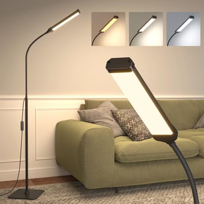 Rosnek Wimperlamp met Afstandsbediening - LED Beautylamp 23cm - Dimbaar & Timer - Leeslamp - Bureaulamp - Salon Verlichting voor Wimperextensions & PMU - Zwart - Flexibel