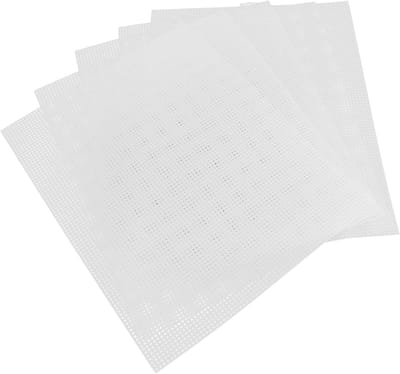 Plastic Canvas Vellen - Mesh Vellen - Handwerk Projecten - Snijdbaar en Stevig - 10.5 x 13.5 Inch - Wit