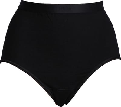 Comfort XL dames slip - Grote maten onderbroeken - Dames ondergoed badstof kruisje - 50 - Zwart