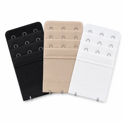 Consumerce® Set van 3 BH Verlengers - 3 Haaks - Wit Beige Zwart - Verlengstuk Haakjes - Beha Accessoires - Bra Extender Clip