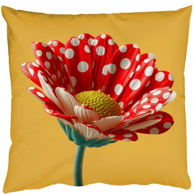 Sierkussens - Kussentjes Woonkamer - 50x50 cm - Bloem - Rood - Stippen
