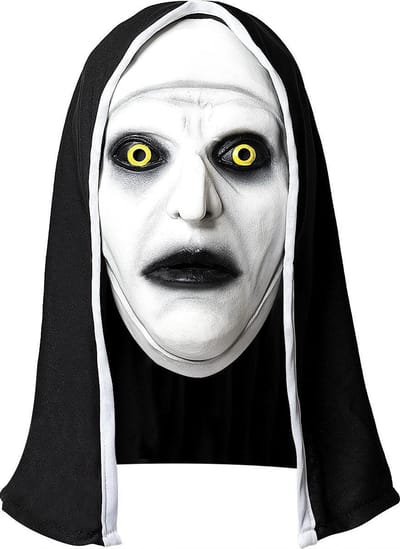FUNIDELIA The Nun Valak Masker voor vrouwen en mannen - Wit