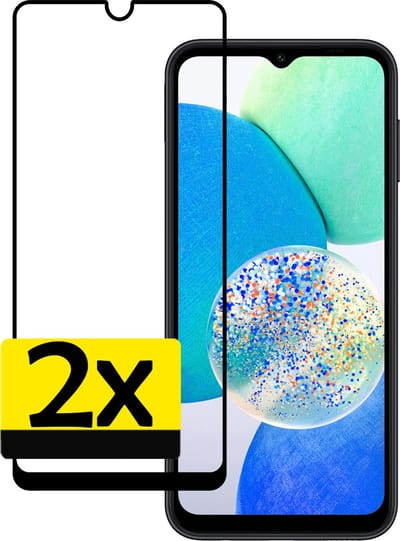 Screenprotector - Geschikt voor Samsung Galaxy A14 - 2 Stuks - Full Cover - Beschermglas - Gehard Glas - Tempered Glass - Screen Protector