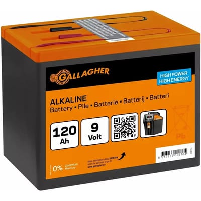 Gallagher Powerpack Alkaline batterij 9V (120Ah) - Langdurige batterij