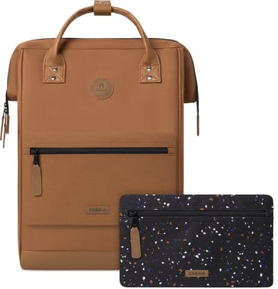 CABAIA - Rugzak Adventurer Large 23L Turin, Computercompartiment 15", Levenslange garantie, Brede opening - Bruin
