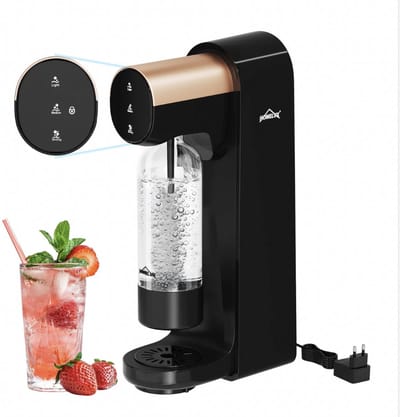 Homelux elektrische sodamaker - Touchbediening - 3 koolzuurniveaus - Bruiswatermaker - Bruiswatertoestel - Waterbruisapparaat - Zwart met goud