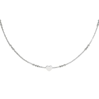 Ketting | Zilverkleurig | Hartjes | Hartjeshanger | Hartjesbedel | Sieraden | Stainless Steel | 38 cm | Vrouwen - Yehwang