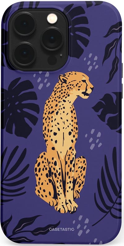 Casetastic Hoesje Geschikt voor Apple iPhone 14 Pro Max Magsafe - Stijlvolle Beschermende Duo-layer Case - Cheetah elegantie
