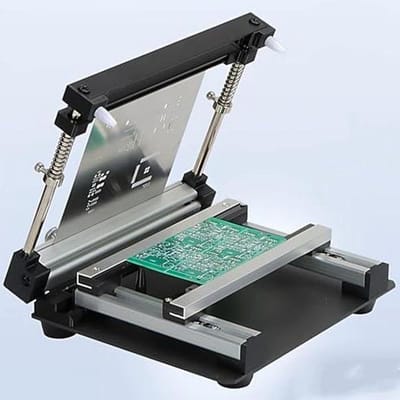 PCB Solder Paste Printer - Stencil Applicator - Precisie Assemblage - Verstelbaar Frame - 10cm - Zilver