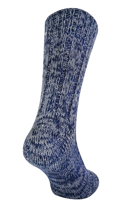 Dikke warme wandelsokken van 100% wol voor heren - Blauw