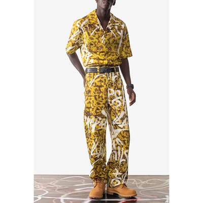 Daily Paper Lovan Ss Shirt Yellow Größe: XS | Casual hemden Outlet | Herren | Gelb