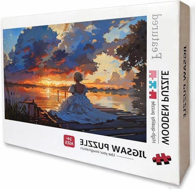 Houten Puzzel - Legpuzzel Volwassenen - Ontspannend Spel - Achterkant Met Letters - 1000 Stukjes 75x50cm - Zonsondergang