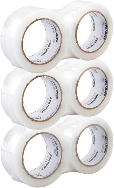 6 rollen extra sterke transparante verpakkingstape 4,8 cm x 60 m voor transport en verzending