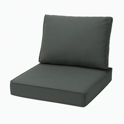 Madison - Loungekussen - Tuinkussen - Zitkussen - Rugkussen - 2-delig - 60cm x 60cm - Eco Pearl Grey - Grijs