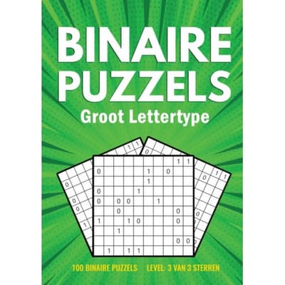 Binairo Groot Lettertype - 100 Binaire Puzzels - 3 Van 3 Sterren - Puzzelboeken met Groot Lettertyp