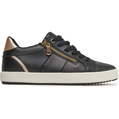 GEOX BLOMIEE DAMES Sneakers - ZWART/LICHTGOUD - Maat 36