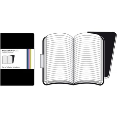 Moleskine notitieboekje volant pocket zwart gelinieerd
